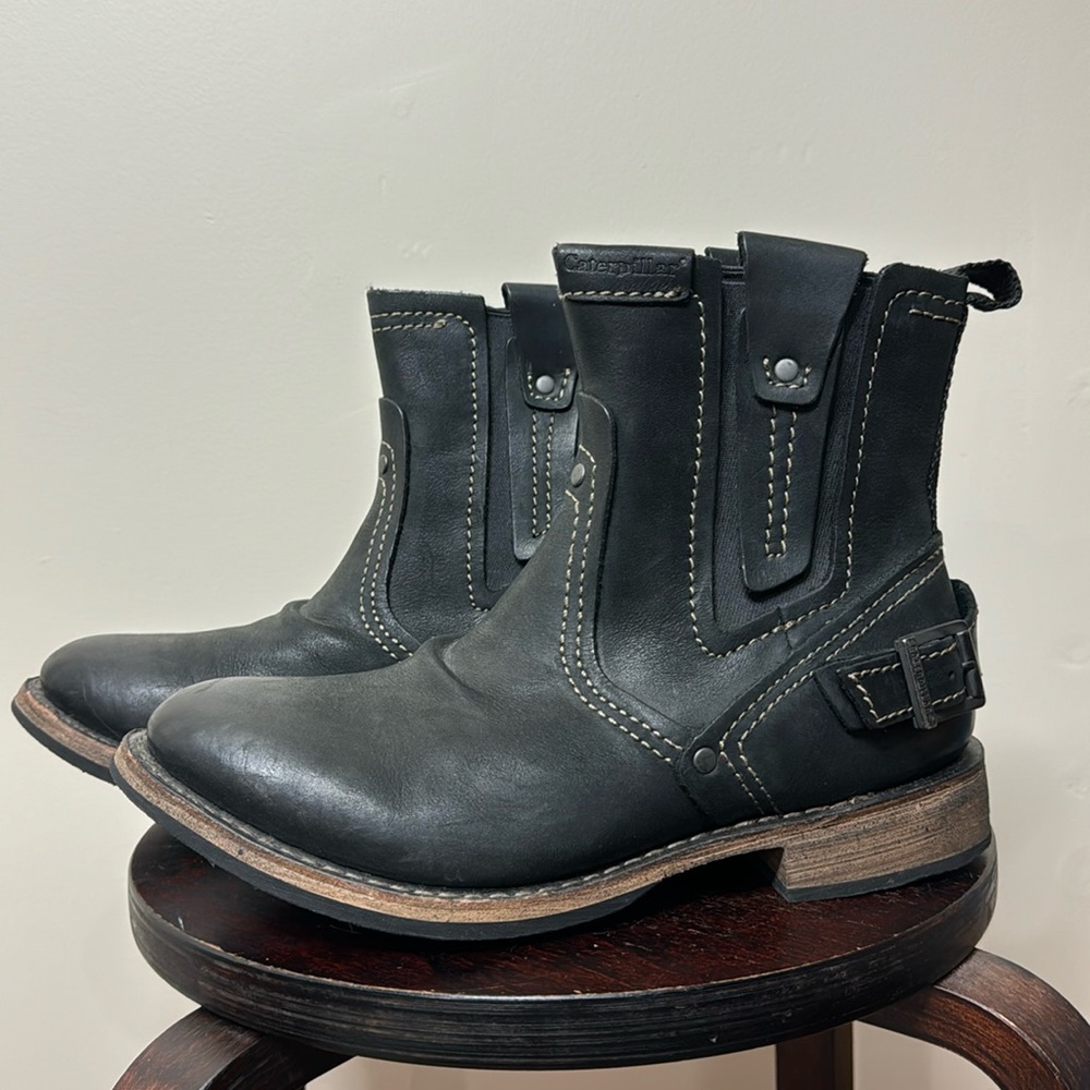 Caterpillar men’s soft toe boots size 9.5 new black